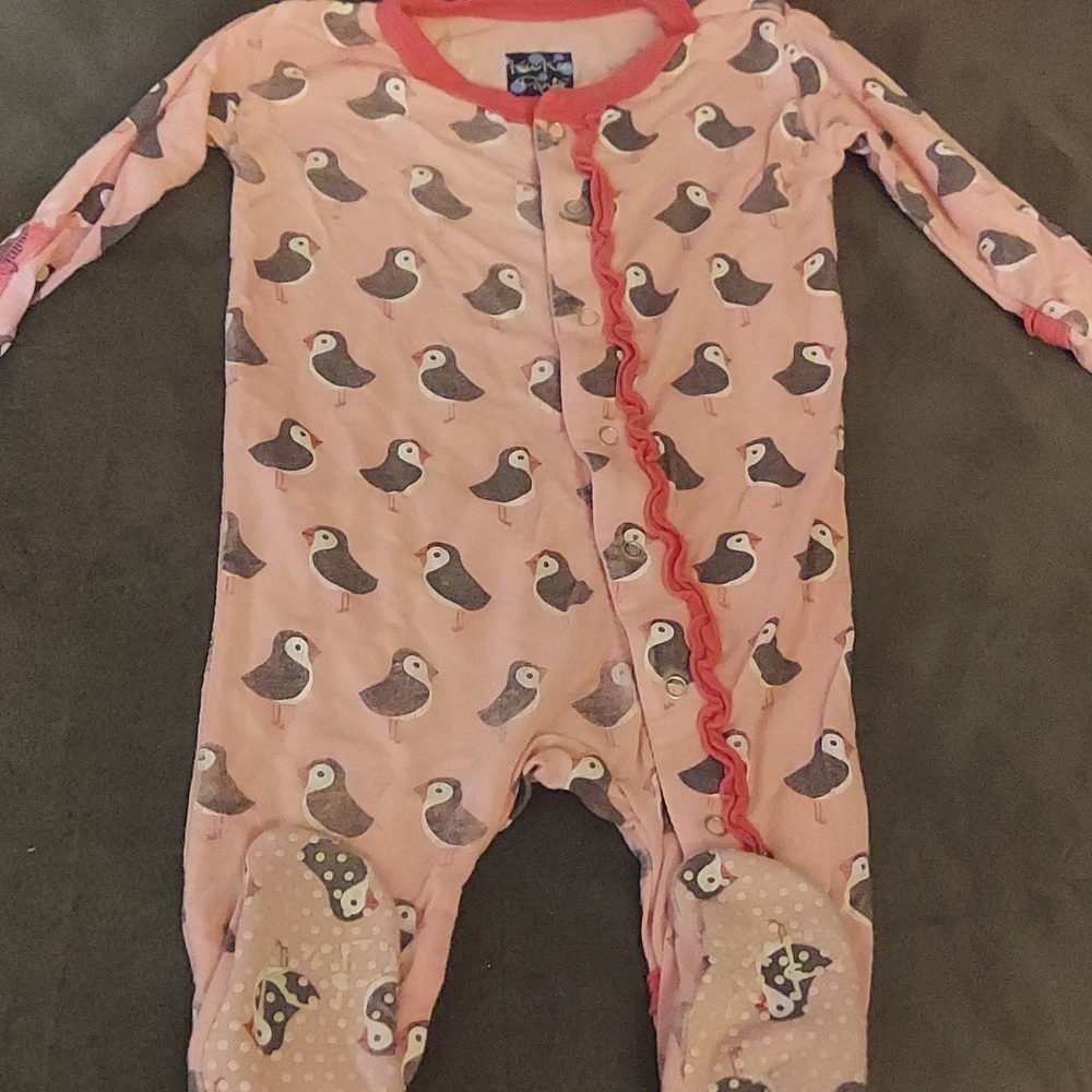 Kickee pants button down puffin pjs